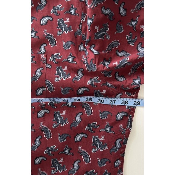 Brooks Brothers Mens XXL Burgundy Red Blue Paisley Regent Cotton Button Down - Picture 6 of 10